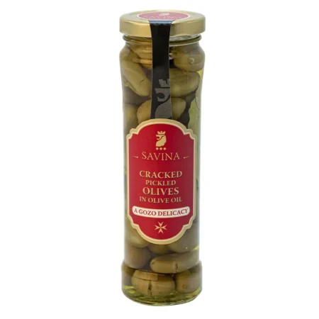 Savina Cracked Olives in Olive Oil (195g)