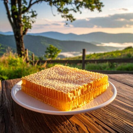 Hungarian Acacia Honeycomb – 200g Cut Comb