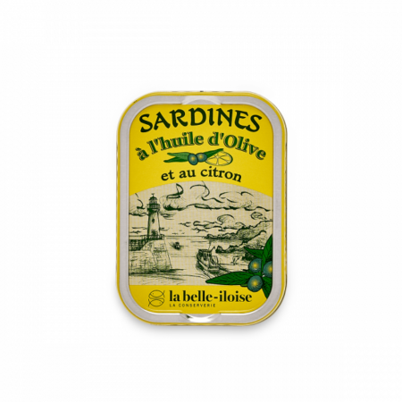 French Canned Sardines in Extra Virgin Olive Oil with Lemon