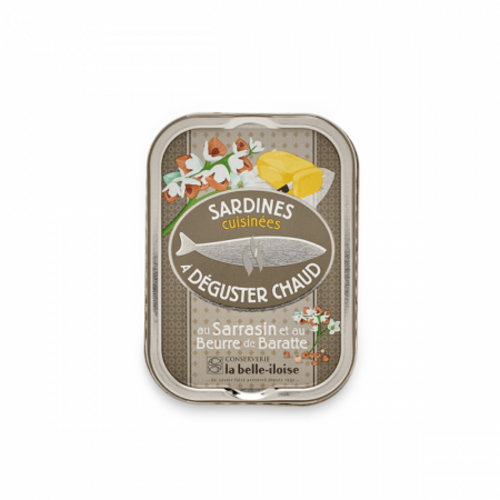French Canned Cooked Sardines with Buckwheat & Churned Butter (Served Warm)