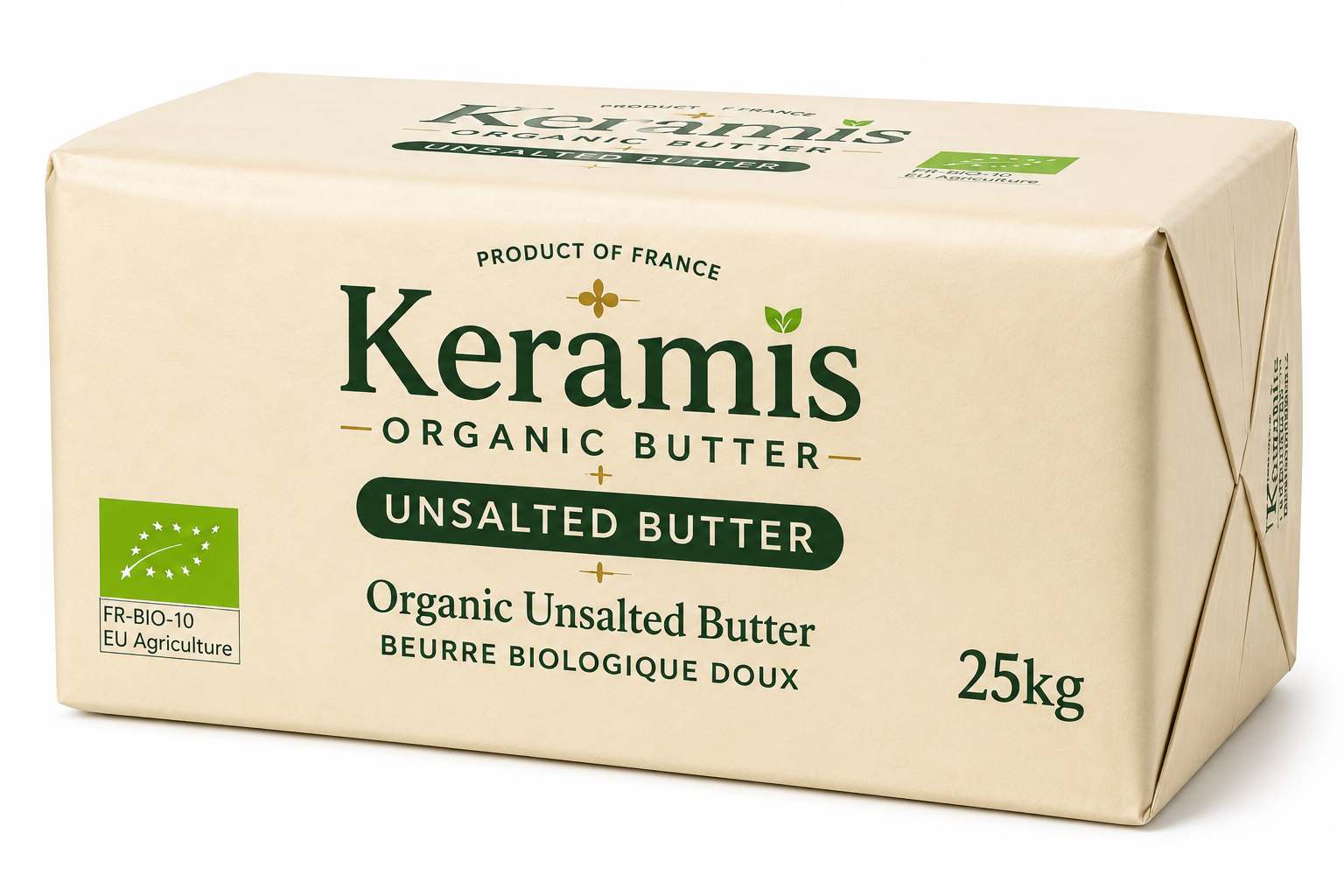 Churn Butter 25kg Block Organic Certified Grass Fed | Keramis MOQ 100kg