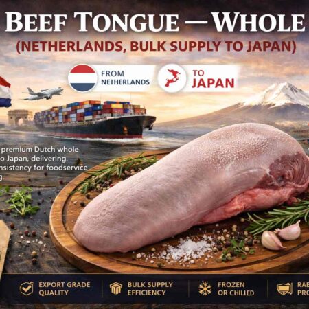 Beef Tongue — Whole (Netherlands, Bulk Supply to Japan)