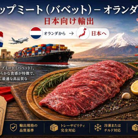 腹肉 フラップミート（バベット） - オランダから日本への輸出