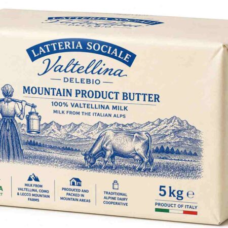 Italian Alpine Grass-Fed Unsalted Butter 5kg | Premium Mountain Butter | Wholesale MOQ 100kg Latteria Sociale Valtellina