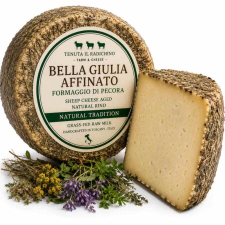 Grass-Fed Red Cow Cheese Aged with Dried Fruit 3kg Wheel | Tenuta Il Radichino & LAFRUTTA