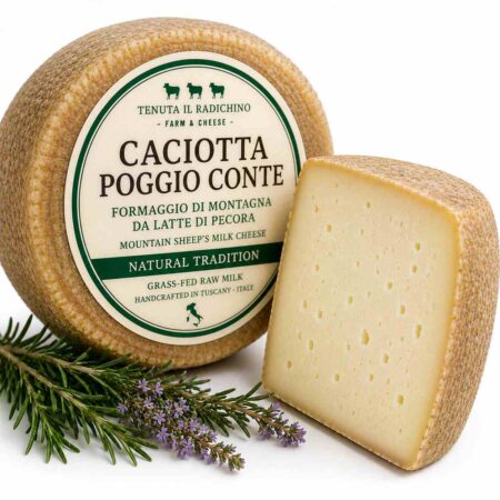 Grass-Fed Goat Milk Caciotta Cheese 3kg Wheel | Tenuta Il Radichino & LAFRUTTA