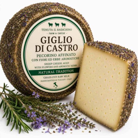 Grass-Fed Sheep Milk Tomme Cheese with Chilli Peppers 3kg Wheel | Tenuta Il Radichino & LAFRUTTA