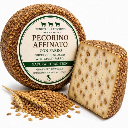 Grass-Fed Sheep Milk Tomme Cheese Aged with Spelt & Honey 3kg Wheel | Tenuta Il Radichino & LAFRUTTA