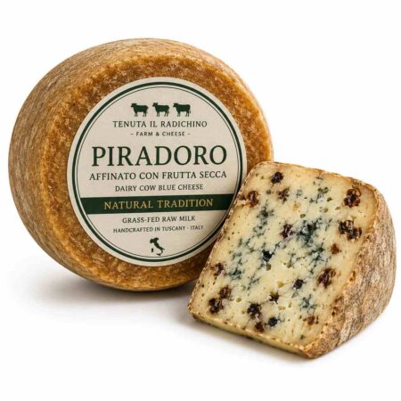 Grass-Fed Blue Cheese Aged with Dried Fruit Cow's Milk 4.5kg | Tenuta Il Radichino & LAFRUTTA
