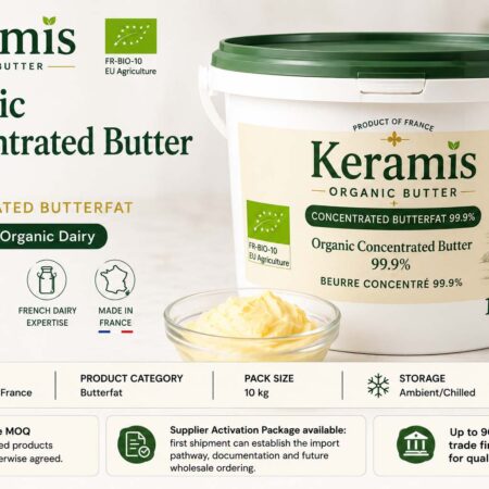 Concentrated Butterfat 99.9% Cream 10KG Organic Certified Grass Fed Milk Fat | Keramis MOQ100kg