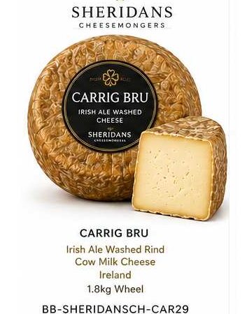 Irish Ale Washed Rind Cow Milk Cheese 1.8kg Wheel Ireland | Carrig Bru | Sheridans Cheesemongers
