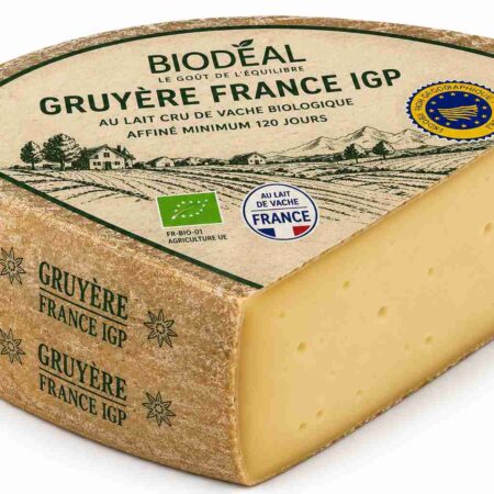 Organic French Gruyère IGP 1/12 Wheel 3.8kg Raw Cow's Milk Cheese | Biodéal