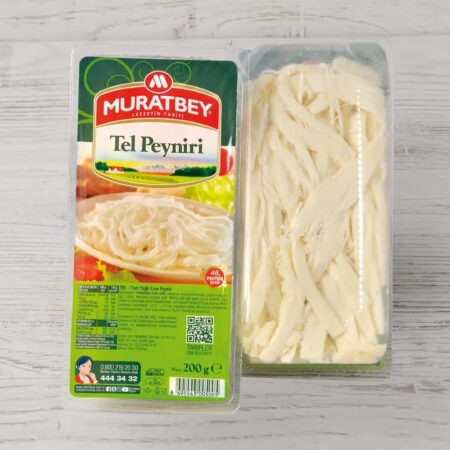 Premium Turkish Cow's Milk Traditional Hand-Pulled String Cheese (Tel Cheese) | Muratbey