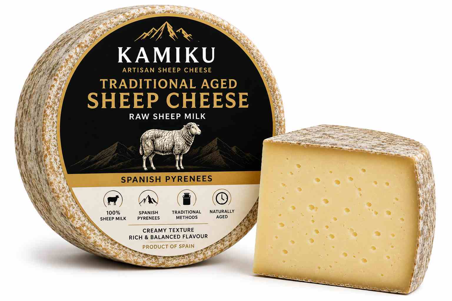 Kamiku Traditional Aged Sheep Cheese from the Spanish Pyrenees