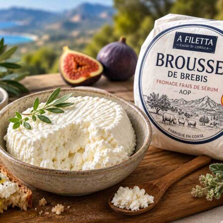 AOP Fresh Sheep's Milk Whey Ricotta Cheese Traditional Corsican Ewe's Milk Brousse 500g | Brousse de Brebis A Filetta