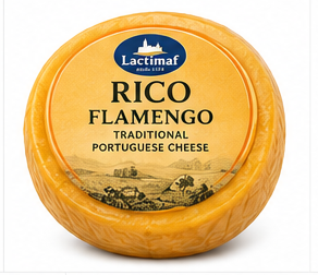 Traditional Flamengo Cheese in Red and Gold Wrap Portugal | Rico by Lactimaf